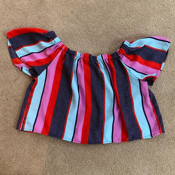 Striped Off-Shoulder Top - Picture 2 of 3